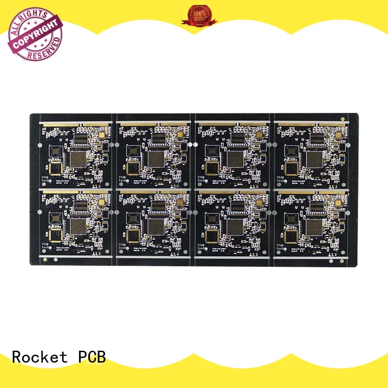 Rocket PCB plated gold column staged for wholesale