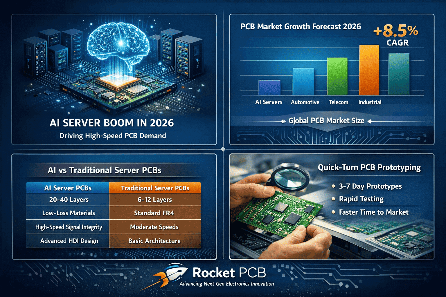 The Ultimate Guide to PCB Manufacturing Trends in 2026: AI Servers, High-Speed Design, and Global Supply Chain Shifts